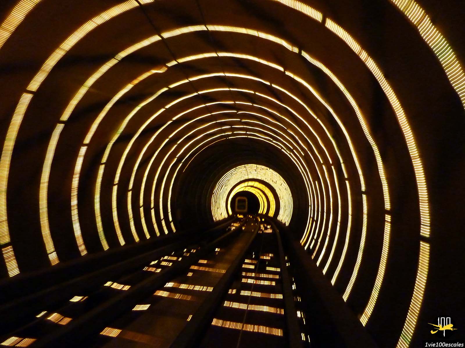 La musique et les couleurs psychédéliques du Bund Sightseeing Tunnel de Shanghai