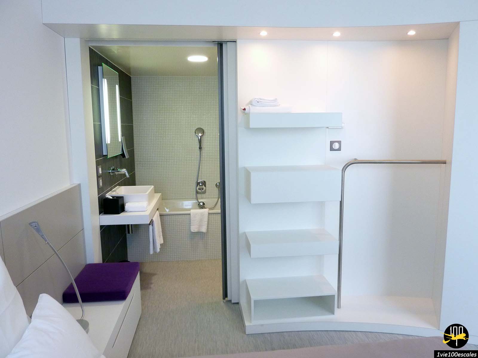 La salle de bain dans la suite du Novotel Suites Luxembourg