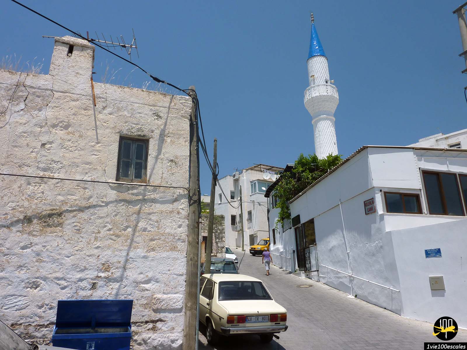 Minaret de la mosquée de Kelerlik à Bodrum en Turquie