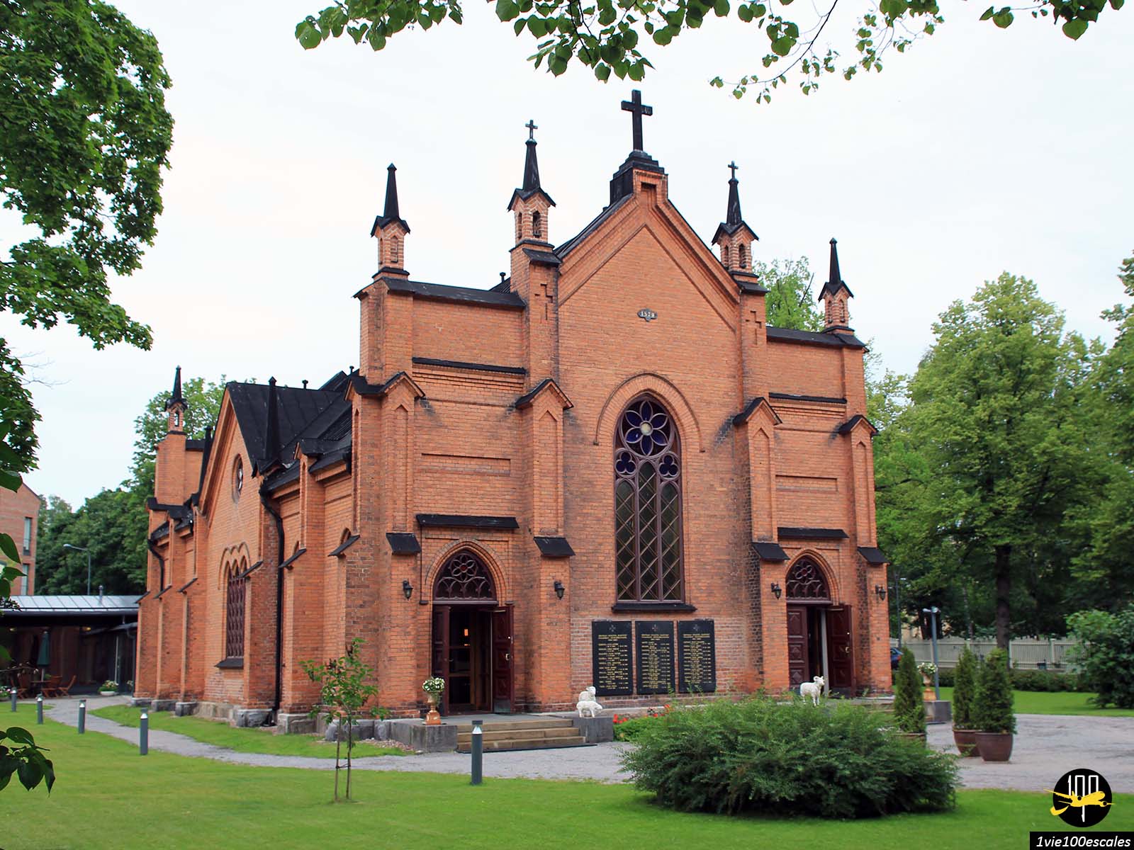 La belle Église de Finlayson en Brique à Tampere en Finlande